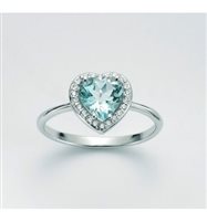 Anello Miluna Donna in Oro bianco Acquamarina 0.95 Ct LID3373 - LID3373